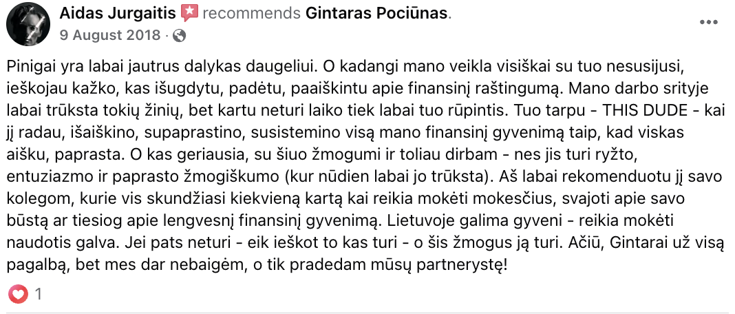 Kapitalo valdymo strategija - atsiliepimas