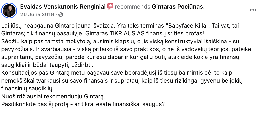 Kapitalo valdymo strategija - atsiliepimas